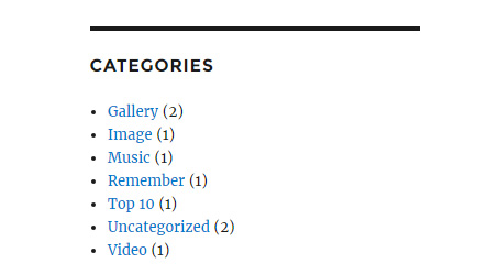Generic WordPress Categories with Counts